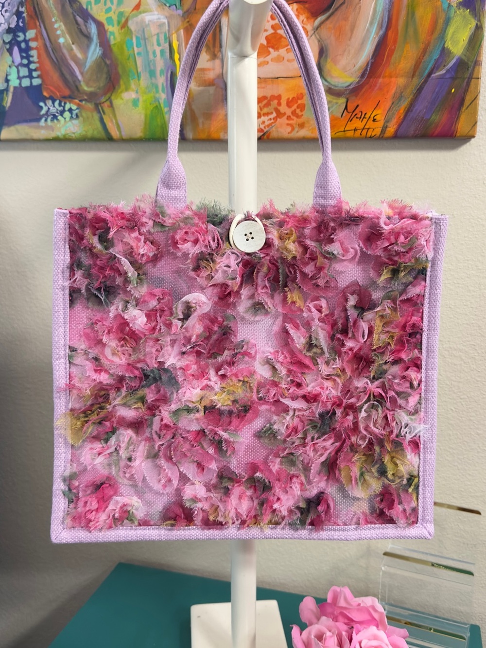 Chic Florals soft pink and lilac Bag